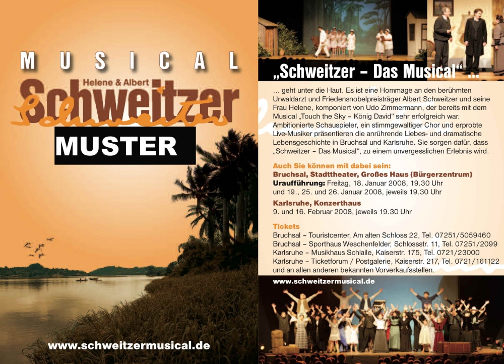 Bild 1 von Flyer Grafikdaten "Schweitzer - Das Musical"